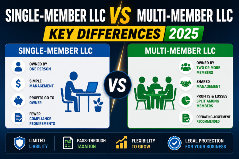 Single-Member LLC vs Multi-Member LLC: Key Differences 2025