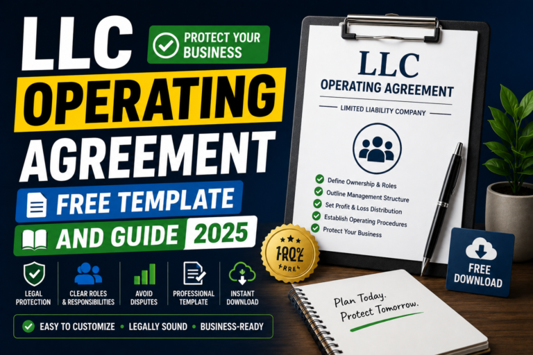 LLC Operating Agreement: Free Template and Guide 2025